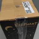 Solar Elephant Statue Garden Decor - Resin Solar Outdoor Yard Lawn Garden Statue - Unique Design Gifts for Women,Mom Elephant Lovers (Darkgrey)