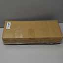 Bamboo Over the Stove Shelf 31in - Durable Stove Shelf for Back of Stove with Non-Slip EVA Liner, 6 Hooks & Utensil Holder, Spice Rack for Standard Stoves (Yellow)