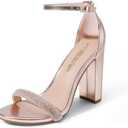 DREAM PAIRS Women's Hi-Chunk High Heel Pump Sandals US Size 7