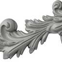 Ekena Millwork 17 3/4"W x 7 3/8"H x 1 1/8"P Paris Scroll Onlay, Right