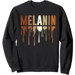 Drippin In Melanin Afro Women Black Pride Black History Sweatshirt, L