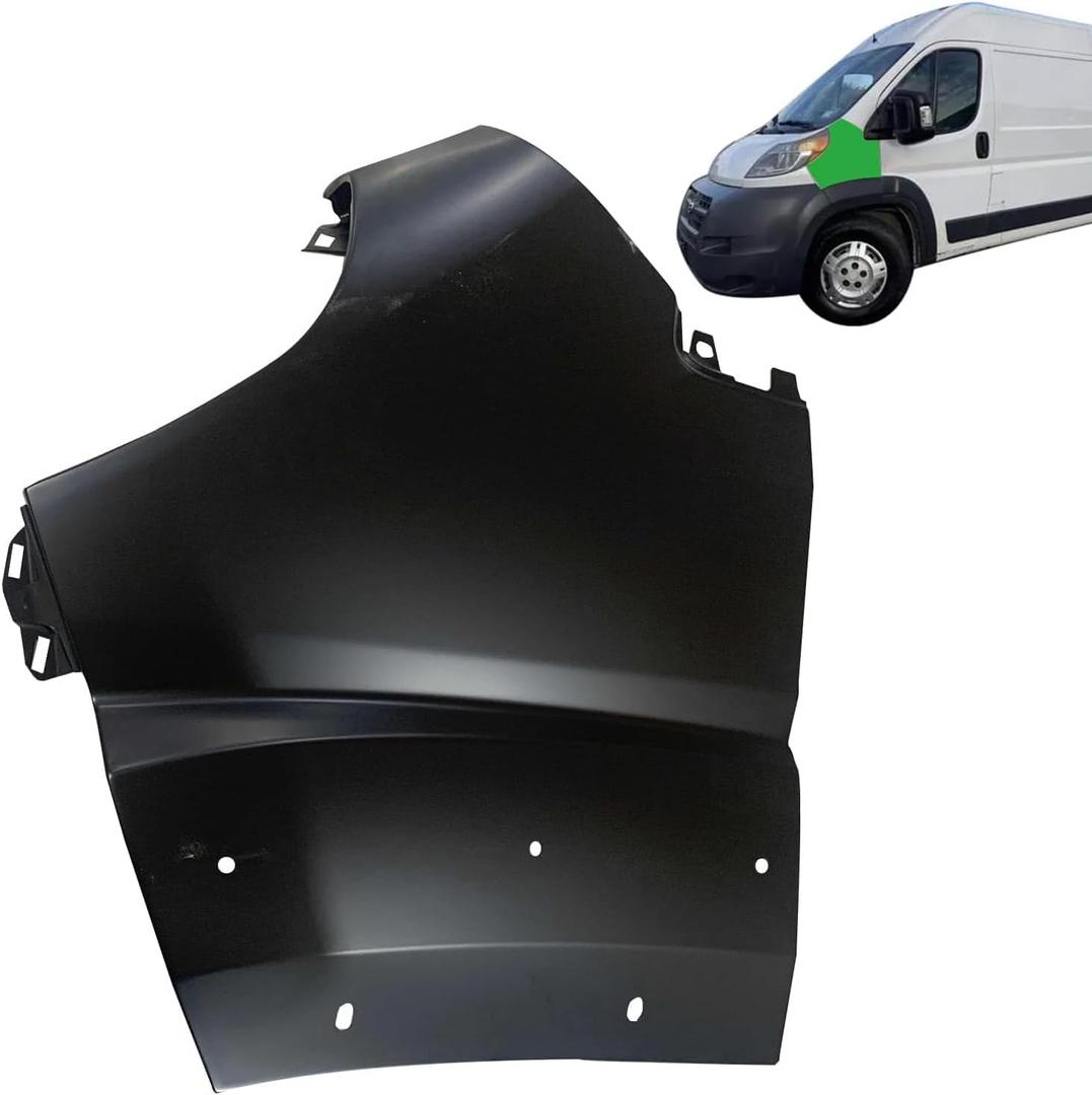 Front Fender Panel with Molding Hole Side Fender Panel Assembly Fits for Ram Promaster 1500 2500 3500 2014 2015 2016 2017 2018 2019 2020 2021 2022