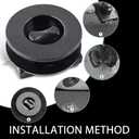 4 PCS Car Carpet Fixing Clips, Plastic Non-Slip Floor Mat Buckle, Interior Floor Mat Safety Non-Slip Fasteners Accessories, Universal for Cars Portable Fixing Device (Black)