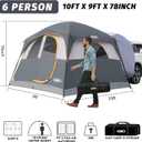 UNP SUV Tent for Camping, 6-Person SUV Tailgate Tent - Easy Set Up with Rainfly, 10'x9'x78in(H), Gray