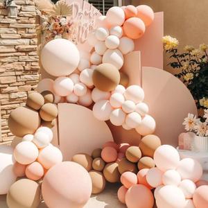 130Pcs Pink And Metallic Pink Balloons Arch kit,12 18 12 10 5 Inch Latex Neutral Balloons for Birthday Wedding Baby Bridal Shower Party Decorations Pack of 2