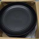 supernal 16pcs Black Wheat Straw Plates,10 inch Unbreakable Dinner Plates,Reusable Plastic Plates,Dishwasher & Microwave Safe,Lightweight Dinnerware Plat Set for Kitchen,Camping