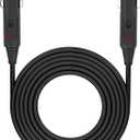 Heavy-Duty 12V 6.5ft 18AWG Male to Male Plug Cigarette Lighter Charger Cord with LED and 20A Fuse Protection for use as a Charging Cord, Solar Charger to Power Pack Cord, and car refrigerators etc