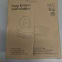 TAILI Soap Holder Bar Dish Suction Cup, Bar Shampoo Rack for Shower Wall, Draining Soap Saver Tray for Bathroom, Rustproof Stainless Steel Sponge Holder for Tub, Kitchen, Drill-Free, Silver