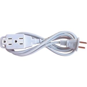 Heavy Duty,Extension Cord,Power Strip,2 Prong Flat Pin Plug Socket,3 Household Appliance Plug use for Household,Office,Travel,10A-15A/2000 watts (3.1 FT)