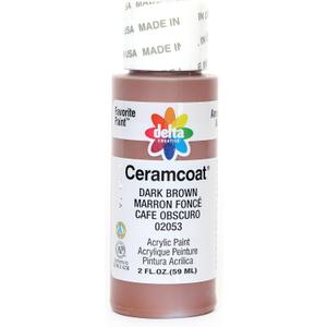 Delta Creative Ceramcoat Acrylic Paint in Assorted Colors (2 oz), 2053, Dark Brown (2 Fl Oz (Pack of 1))