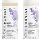 The Honest Company Silicone-Free Conditioner & 2-in-1 Cleansing Shampoo + Body Wash Duo | Gentle for Baby | Naturally Derived | Lavender Calm, 20 fl oz