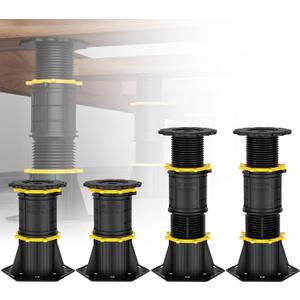 Wlrrcwdttc 4 Pcs Adjustable Height Bed Support Legs 8.5-13 inch, Bed Frame Center Support Legs for Bed Frame/Bed Center Slat, Bed Support Reinforcement Parts Bed Slats Support Leg Bed Legs Replacement