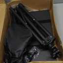 Projector Stand Tripod Adjustable, Laptop Height from 23.5 to 46.5 inches with Gooseneck Phone Holder, Floor for Office, Home, Stage, Studio, DJ Racks Holder Mount, 23.5inch-46.5inch (Black)