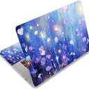 Laptop Stickers Decal,12 13 14 15 15.6 inches Netbook Laptop Skin Sticker Reusable Protector Cover Case for Toshiba Hp Samsung Dell Apple Acer Leonovo Sony Asus Laptop Notebook (Blue Purple Flower)