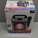 Singing Machine Portable Karaoke Machine with Wired Mic, Bluetooth, LED Lights - For Adults & Kids (Black)