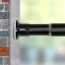Vailge Room Divider & Shower Curtain Rod, 28-43 Inch, No Drilling, Adjustable Bathroom Stall Tension Pole - Black