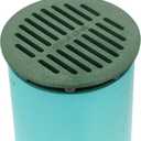 NDS 50, 6 In. Round Grate Drain Cover, Connects to Speed-D Catch Basin Drain,Drain Pipes & Fittings, for Small Lawns, Landscaping, and Patios,Green