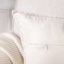 MADIZZ Set of 2 Super Soft Velvet Decorative Throw Pillow Covers 18x18 inch Beige Square with Fringe Luxury Style Cushion Case Pillow Shell for Sofa Bedroom