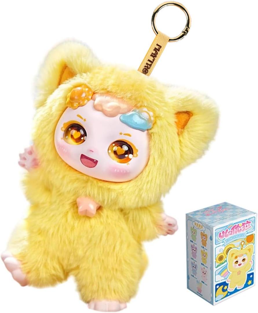 CALEMBOU Blind Box, Soft Kawaii 1 of 6 Possible Mystery Collectible Plush Doll Toys, Animals Stuffed Keychain Charm Birthday Gifts, Ula Weather Series