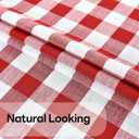 Gingham Tablecloth Rectangle Table Cloth Heavy Duty Cotton Checkered Table Cover for Spring Picnic Kitchen Dining(C-Red, 52x120 inch)