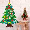 LIYROIUB DIY Felt Christmas Tree for Kids Toddlers with 32 pcs Detachable Ornaments Door Wall Hanging Xmas Gifts New Year Christmas Decorations