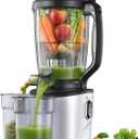 Cold Press Juicer 2026 Upgrade, 6.5" Wide Feed Chute Masticating Juicer, 2.95L Large Capacity Slow Juicer for Whole Fruits & Vegetables, High Juice Yield, Easy Clean, BPA Free for Family