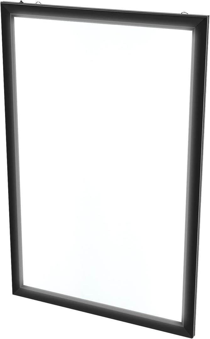 24 x 36 Inch LED Movie Poster Frame, Backlit Art Picture Frame Light Box Advertising Display, 110V Wall Mounting, for Movie Poster Advertising Display (Black)