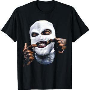 Funny Gangster Gangsta Hip HOP Hiphop Gold Teeth Hustle T-Shirt, Small 