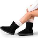 DREAM PAIRS Women's Shorty-New Mid Calf Winter Snow Boots (Black)