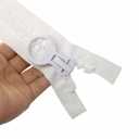 YaHoGa 61cm #20 Super Large Separating Giant Plastic Zippers for Sewing Tents Coats Overcoats Boat Cover Canvas Heavy Duty Huge Resin Vislon Zippers (24" White)
