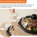 OEC Lightweight Tempered Glass Lid with Water Inlet Food Splatter Cover, Food-Grade & BPA-Free, Fits Most Plates and Bowls (11")