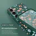 for Samsung Galaxy S22 Case, Case for S22 Galaxy Liquid Silicone Soft Slim Fashion Design Flower Phone Protective Phone Cover 6.1"-Leaf Green