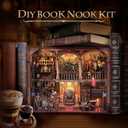 Book Nook Kit - 3D Wooden Puzzle with Type-C LED Light | Miniature Tiny House for Adults & Teens | Perfect Craft Gift & Stylish Bookshelf Dcor(Knight of Glory)
