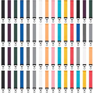 Shappy 60 Pcs Wrist Keychain for Keys Wrist Strap Keychain Bulk Key Chain Holder with Key Rings for Women Men Nylon Hand Wristlet Lanyard for Car Keys Wallet Bag holder, 12 Colors