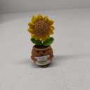 Handmade Positive Sunflower Doll Crochet with Card - Women Coworker Appreciation Gift - Retirement, Farewell, Goodbye, Leaving, Going Away Gift for Coworker - Fine Then and Go Fabulous Somewhere Else