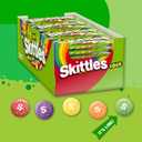 SKITTLES Sours Individually Wrapped Full Size Chewy Sour Candy Packs, 24 Ct Bulk Box for Parties, Movie Nights & Sharing (EXP 05/31/26)