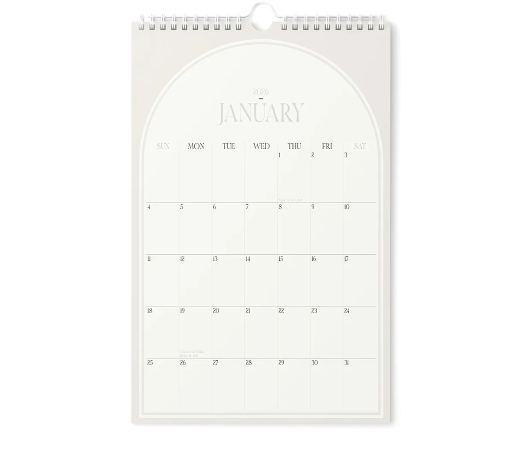 Karto Wall Calendar 2026  Vertical 11x17 inch January 2026 to June 2027  Boost Your Productivity and Easy Planning with the Aesthetic Monthly Calendar  Boho Beige