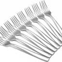 8-Piece Salad Forks Set, Food Grade Stainless Steel Silverware Dinner Fork, Flatware Forks Use for Home, Kitchen, Restaurant, Dishwasher safe - 7 Inches