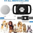 Smart Pet Tracker for Collar - Dog Trackers Pet Location Tracker with Holder, No Monthly Fee, Anti-Lost Tracking Device for Pets, Luggage, Bag Straps, Compatible with Google Android Only(Not for iOS)