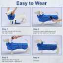 Warm Fleece Dachshund Coats, Dachshund Sweater, Miniature Dachshund Sausage Dog Clothes Jacket, Wiener Corgi Pullover with Adjustable Bands (Light Blue, M)
