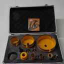 Diamond Tile Hole Saw Kit 12pcs - Diamond Core Drill Bits 6/6/8/19/25/35/50/75/102mm for Tile Porcelain Ceramic Marble with 20mm Finger Bit and 50mm Chamfer Bit Trimming Holes and SDS Adapter