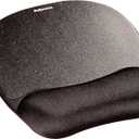 Fellowes Memory Foam Mouse Pad/Wrist Rest- Black (9176501) (9.3L x 7.9W inches)