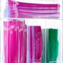 Acrylic Bag Storage Organizer for Kitchen Drawer, Food Storage Bag Organizer Holder Compatible with Ziplock, Glad, Hefty, Gallon, Quart, Sandwich & Snack Variety Size Bag (Clear)