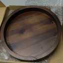 TIDITA 10" Acacia Wood Lazy Susan Organizer for Cabinet - Round Lazy Susans Turntable for Countertop - Wooden Kitchen Rotating Storage Food Bin Container for Centerpiece Table, Spices, Pantry