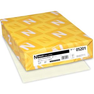 Neenah Paper 05201 CLASSIC Linen Writing Paper, 24lb, 8 1/2 x 11, Natural White, 500 Sheets