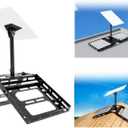 Adjustable Starlink Gen 3 Roof Ridge Mount, Ybervont Starlink Mounting Kit Gen 3 with 0-30 Adjustable Starlink Gen 3 Pipe Adapter, Starlink Roof Mount Kit for Starlink Internet Kit Satellite, Black