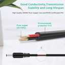 2 x Replacement Charger Cord for Fairywill/KIPOZI/Dnsly/Sboly Sonic Electric Toothbrush USB Charging Cable 3.3feet Black