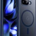 SPIDERCASE Magnetic for Google Pixel 9A Case, Military Grade Drop Protection Slim Translucent Matte Shockproof Anti-Fingerprint Phone Case for Pixel 9A, Blue | Magnetic, Military Grade, Drop Protection, Slim, Translucent, Matte