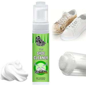 2 x Suede and nubuck cleaner, New suede shoe cleaner with brush, no-rinse foam shoe cleaner kit for leather, boots, knits, canvas, nubuck, fabric, tennis