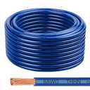 THHN Wire 6 Gauge 75 FT, 6 AWG Stranded OFC Copper Electrical Building Wire with Nylon Jacket PVC Insulation, Rated 600V for Residential, Industrial, CNC, Ground (6 Gauge, Blue)